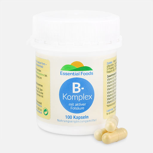 100 Kapseln B-Komplex mit aktiver Folsäure 100 Kapseln B-Komplex mit aktiver Folsäure