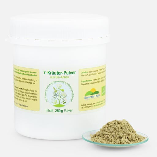 250 g Bio 7-Kräuter-Pulver 250 g Bio 7-Kräuter-Pulver