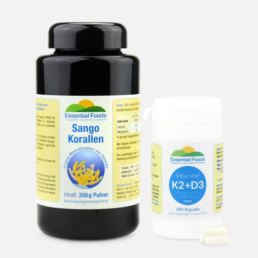 Set zum Erhalt der Knochen: Sango + K2 + D3 Set zum Erhalt der Knochen: Sango + K2 + D3